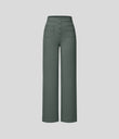 DayStretch High Waisted Pockets Straight Leg Casual Pants - Deep Aquamarine