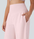 SoftlyZero™ Airy High Waisted Pockets Cool Touch Yoga Bermuda Shorts - Primrose Pink