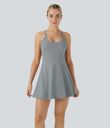 SoftlyZero™ Airy Backless Twisted Cool Touch Dance Active Dress-Easy Peezy Edition - Quarry