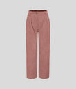 Mid Rise Zipper Pocket Corduroy Casual Pants - Desert Sand