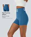 Halara UltraSculpt™ High Waisted Tummy Control Side Pocket Shaping Training Biker Shorts 5'' - Vallarta Blue