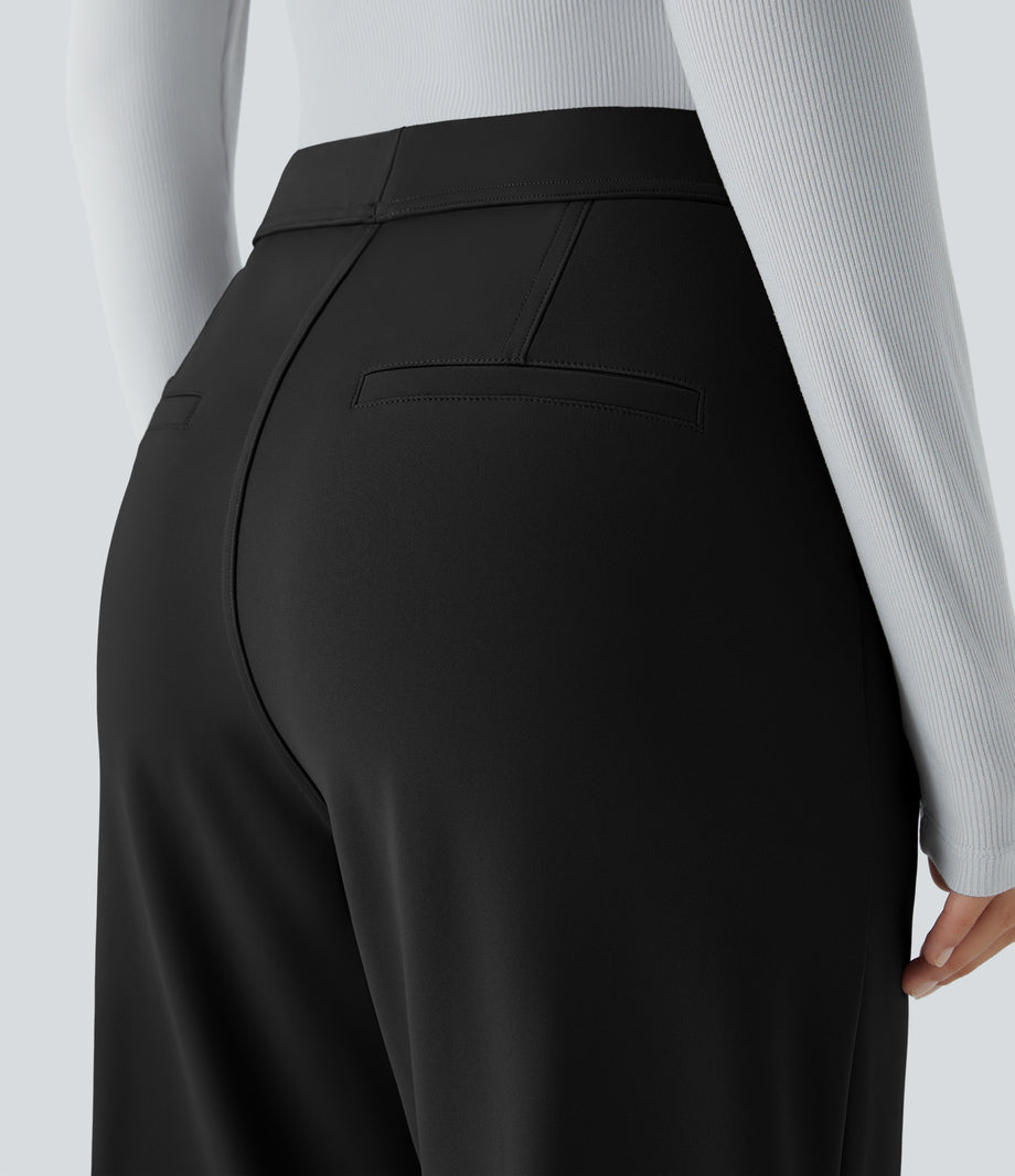Halara Flex™ DayStretch High Waisted Pocket Work Flare Pants - Black