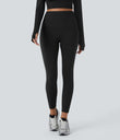 SoftlyZero™ Plush Thermal High Waisted Tummy Control Pocket Workout Leggings - Black