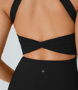 Backless Twisted Active Dress - Black