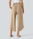 Breezeful™ High Waisted Crossover Quick Dry Resort Pants with Pockets - Curds & Whey