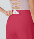 SoftlyZero™ Airy High Waisted Pockets Cool Touch Yoga Bermuda Shorts - Winterberry