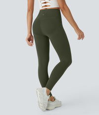 Halara UltraSculpt™ High Waisted Butt Lifting Tummy Control Pocket Shaping Workout Leggings - Deep Woodland Green