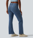 Halara Flex™ Mid Rise Pockets Casual Bootcut Jeans - Denim Dark Blue