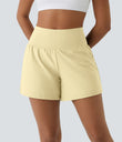 SoftlyZero™ Airy Super High Waisted 2-in-1  Cool Touch Yoga Shorts 5'' with Pockets-Longer Length - Pear Sorbet