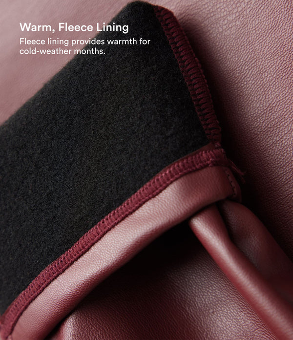 High Waisted Stretchy PU Fleece Casual Leggings with Pockets - Andorra