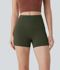 Halara UltraSculpt™ High Waisted Tummy Control Pocket Shaping Training Biker Shorts 3'' - Deep Woodland Green