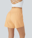 SoftlyZero™ Airy Super High Waisted 2-in-1  Cool Touch Yoga Shorts 5'' with Pockets-Longer Length - Sunburst