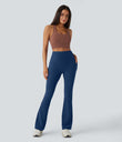 Halara UltraSculpt™ High Waisted Tummy Control Pocket Shaping Yoga Bootcut Leggings - Navy Peony