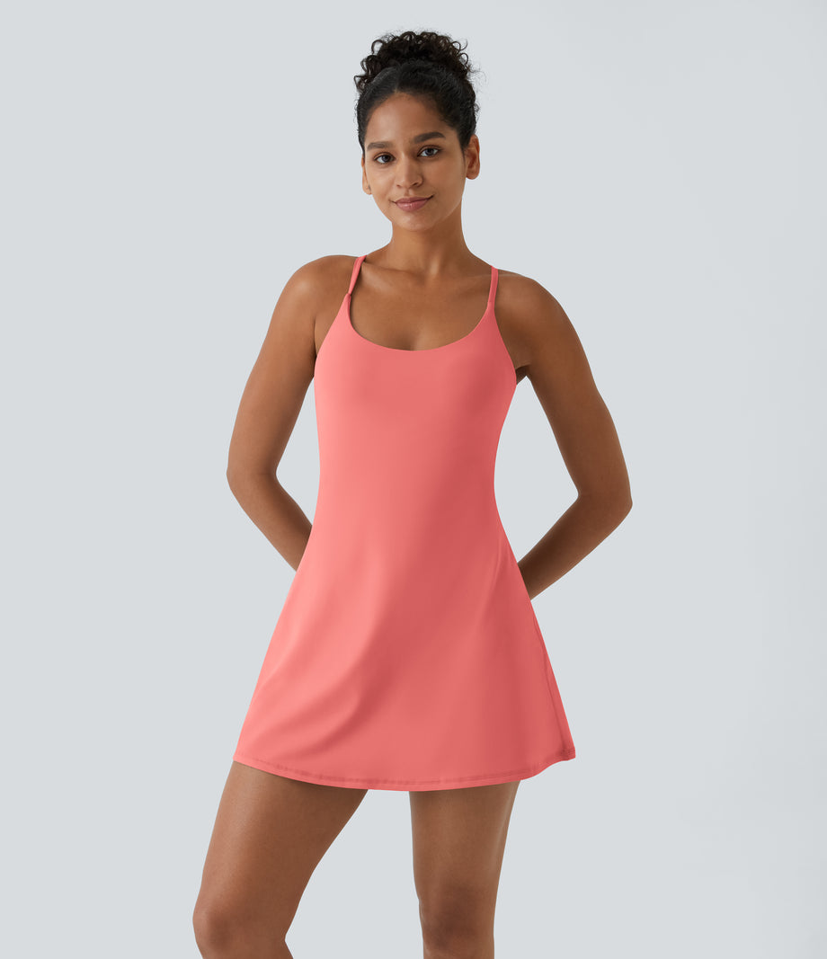 SoftlyZero™ Plush Backless Active Dress-Easy Peezy Edition - Shell Pink
