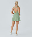 Backless Twisted Active Dress - Light Bean Green