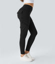 DayStretch High Waisted Cargo Pocket Skinny Yoga Leggings - Black