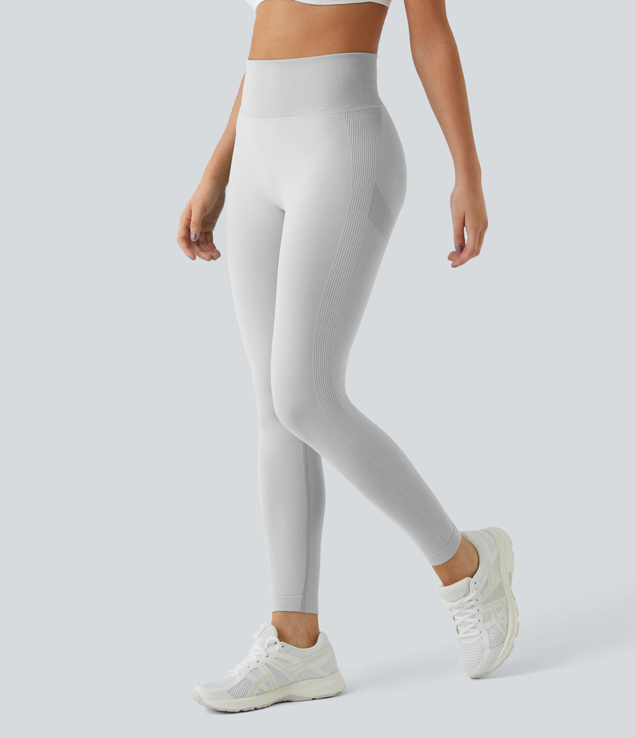 OneForm Seamless Flow High Waisted Booty Scrunch Leggings - Antarctica