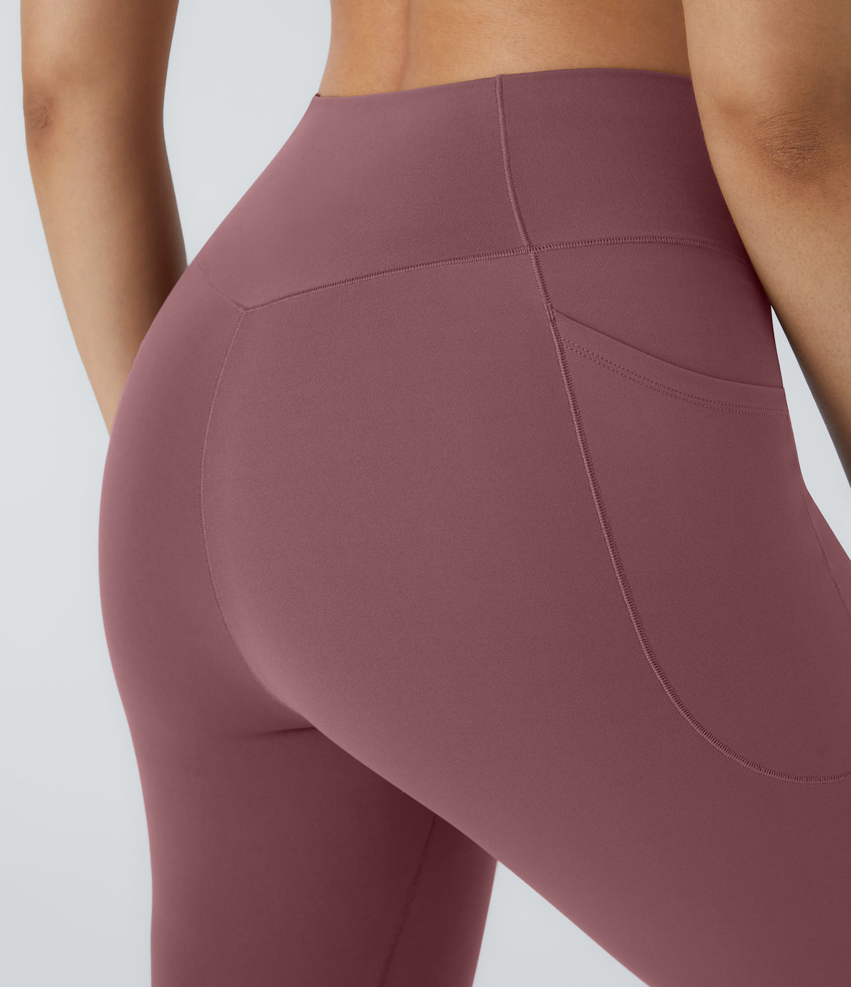 Patitoff™ 2.0 Pet Hair Resistant High Waisted Crossover Side Pocket Yoga Leggings - Wild Ginger