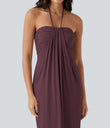 Halter Tie Back Maxi Dress with Pockets - Sassafras