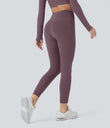 SoftlyZero™ Plush Thermal High Waisted Tummy Control Pocket Workout Leggings - Dark Plum