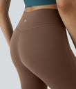 DayStretch High Waisted Crossover Flare Yoga Leggings - Bison