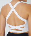 SoftlyZero™ Airy Square Neck Backless Crisscross Cropped Cool Touch Yoga Tank Top-UPF50+ - White