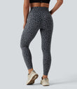 Halara UltraSculpt™ Leopard Print High Waisted Tummy Control Yoga Leggings with Pockets - Charcoal Mist Leopard