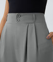 Halara Flex™ High Waisted Zipper Pocket Shirred Straight Leg Work Pants - Mockingbird
