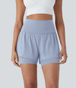SoftlyZero™ Airy Super High Waisted 2-in-1 Cool Touch Yoga Shorts 5'' with Pockets - Skyway