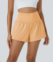 SoftlyZero™ Airy Super High Waisted 2-in-1 Cool Touch Yoga Shorts with Pockets - Sunburst