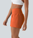 SoftlyZero™ Airy Super High Waisted 2-in-1  Cool Touch Yoga Shorts 5'' with Pockets-Longer Length - Orange Rust