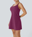 SoftlyZero™ Plush 2-in-1 Pocket Mini Active Dress DD-F Cups - Ume Purple