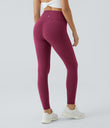 Halara UltraSculpt™ High Waisted Tummy Control Pocket Shaping Training Leggings - Red Plum