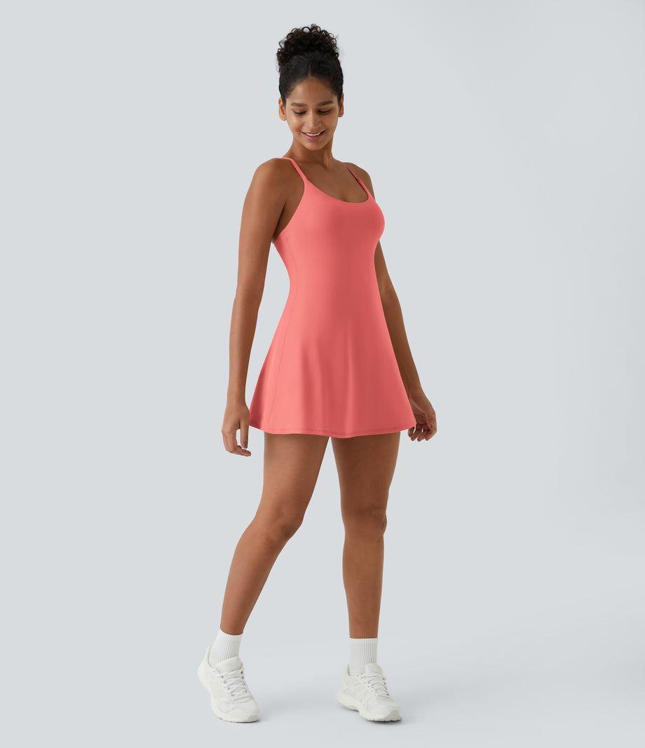 SoftlyZero™ Plush Backless Active Dress-Easy Peezy Edition - Shell Pink