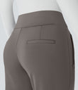 Halara Flex™ DayStretch Mid Rise Side Zipper Pocket Work Flare Pants - Deep Red Grey
