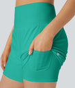 SoftlyZero™ Airy Super High Waisted 2-in-1  Cool Touch Yoga Shorts 5'' with Pockets-Longer Length - Waterfall