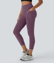 Halara UltraSculpt™ High Waisted Scrunch Butt Lifting Tummy Control Pocket Shaping Capri Training Leggings - Night's Purple