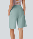 SoftlyZero™ Airy High Waisted Pockets Cool Touch Yoga Bermuda Shorts - Ether