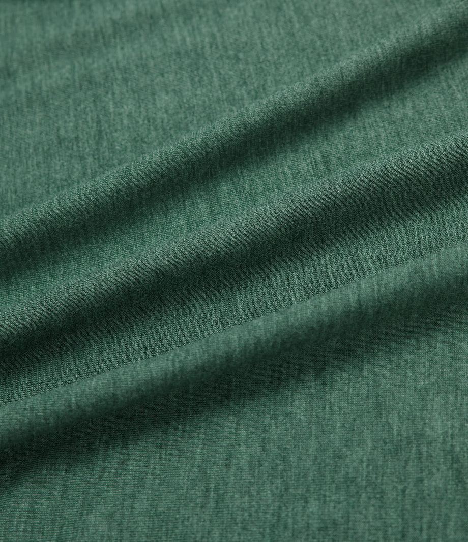 V-neck Short Sleeve Ruched Relaxed Casual Top - Emerald Floral Yarn