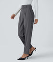 Halara Flex™ High Waisted Pocket Solid Work Tapered Pants - Lead Grey