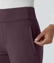 Halara Flex™ DayStretch Mid Rise Side Zipper Pocket Work Flare Pants - Dusky Evening purple