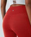 SoftlyZero™ Crossover Pocket Plain Leggings-UPF50+ - Valiant Poppy