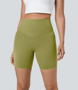 Halara UltraSculpt™ High Waisted Tummy Control Pocket Shaping Training Biker Shorts 7'' - Moss