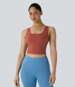 U Neck Crossover Barre Ballet Dance Tank Top A-D Cups - Goose Crest Red