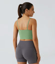 Basic Padded Workout Cropped Low Support Tank Top A-D Cups - Kashmir