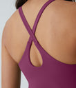SoftlyZero™ Plush 2-in-1 Pocket Mini Active Dress DD-F Cups - Ume Purple