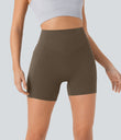 Halara UltraSculpt™ High Waisted Scrunch Butt Lifting Tummy Control Pocket Shaping Workout Biker Shorts 5'' - Thick Earthy Brown