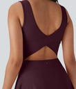 SoftlyZero™ Airy U Neck 2-in-1 Pocket Mini Cool Touch Dance Active Dress - Fig