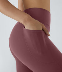 Patitoff™ 2.0 Pet Hair Resistant High Waisted Crossover Side Pocket Yoga Leggings - Wild Ginger