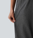 Halara Flex™ Low Rise Drawstring Wide Leg Sparkle Casual Sweatpants Jeans with Pockets - Iron Gate Denim